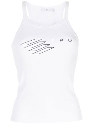 IRO logo-print tank top - White