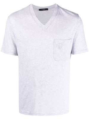 IRO logo-print V-neck T-shirt - Grey