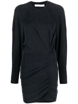 IRO long-sleeved gathered dress - Black