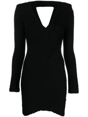 IRO long-sleeved V-neck minidress - Black