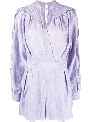 IRO long-sleeves jacquard jumpsuit - Purple