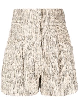 IRO Lormi concealed-fastening tweed shorts - Neutrals