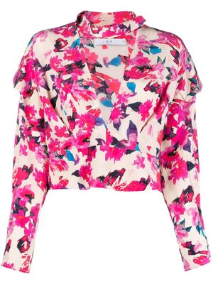 IRO Martina floral-print silk blouse - Neutrals