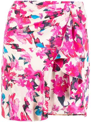 IRO Melissa floral-print silk miniskirt - Neutrals