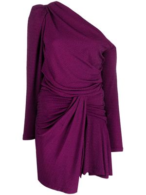 IRO Merimi asymmetric-neck jersey dress - Purple