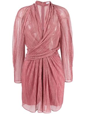 IRO metallic-threading short dress - Pink