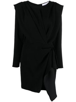 IRO Mitzi draped crepe mini dress - Black