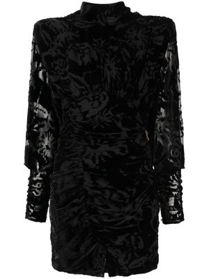 IRO Narivo floral-jacquard velvet minidress - Black