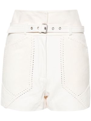 IRO Necati panelled leather shorts - White