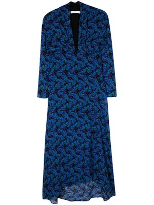 IRO Nollie shirred maxi dress - Blue