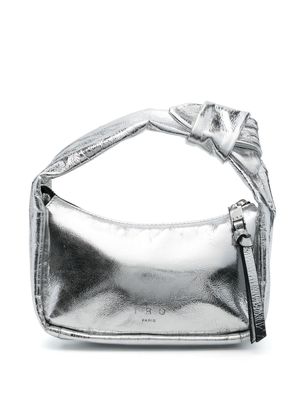 IRO Noue Baby bow-detail leather bag - Silver