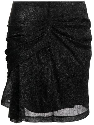 IRO Nuda draped lurex skirt - Black