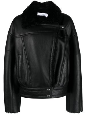 IRO Octavi leather biker jacket - Black