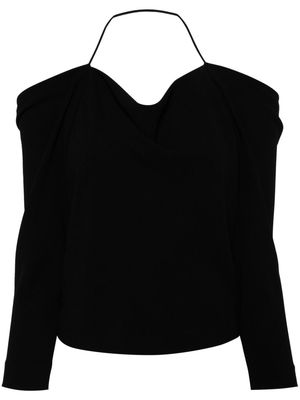 IRO off-shoulder halterneck blouse - Black