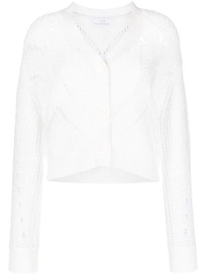 IRO open-knit cotton-wool blend cardigan - White