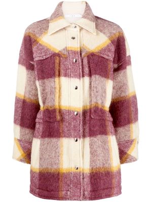 IRO Paje check-pattern coat - Red