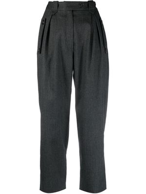 IRO pinstripe cropped tapered trousers - Grey