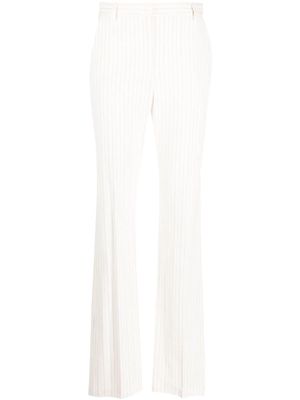 IRO pinstriped straight-leg tailored trousers - White
