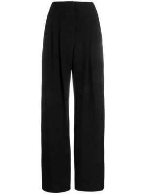 IRO pleat-detail wide-leg trousers - Black