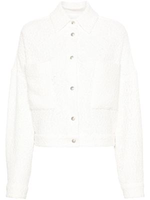 IRO press-stud bouclé jacket - White