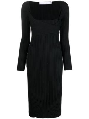 IRO ribbed-knit midi dress - Black