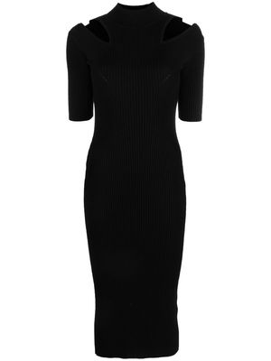 IRO ribbed-knit mock neck dress - Black