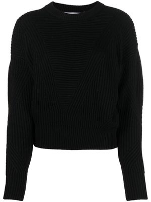 IRO ribbed-knit round-neck jumper - Black