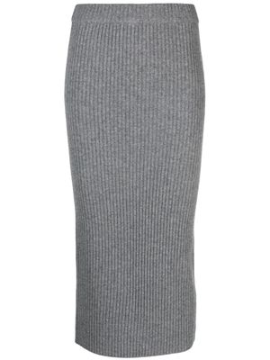 IRO ribbed-knit wool-blend skirt - Grey