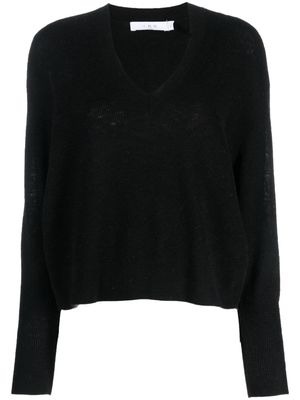 IRO ribbed-knit wool-silk jumper - Black