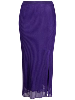 IRO ribbed side-slit skirt - Purple