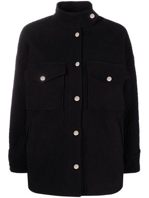 IRO Rosana high-neck shirt jacket - Black