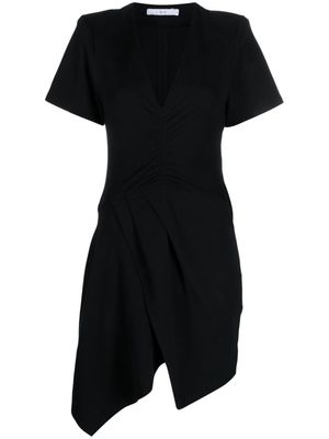 IRO Rowta asymmetric V-neck dress - Black