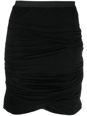 IRO ruched lyocel skirt - Black