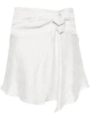 IRO Sadie striped satin skirt - White