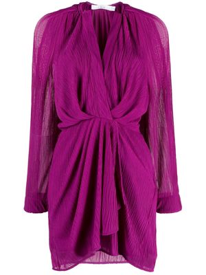 IRO semi-sheer draped minidress - Purple