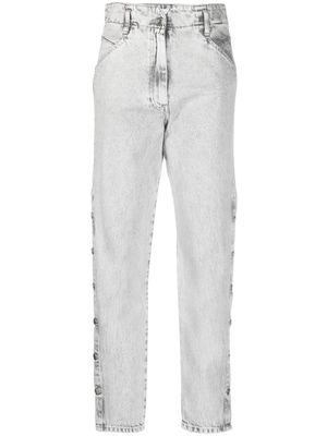 IRO side button-fastening denim trousers - Grey