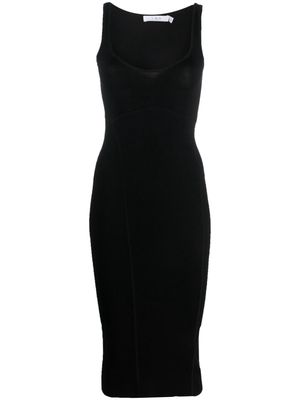 IRO sleeveless silk-blend midi dress - Black