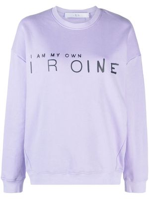 IRO slogan-print crewneck sweatshirt - Purple