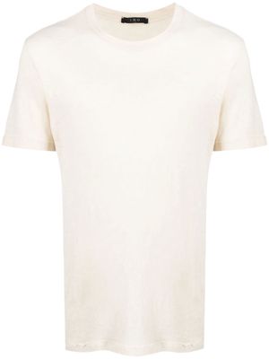 IRO slub textured round neck T-shirt - Neutrals