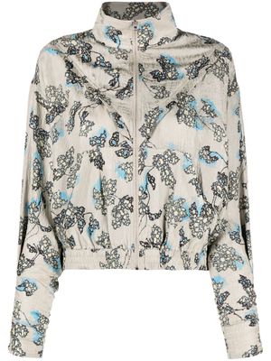IRO Somia floral-print bomber jacket - Neutrals
