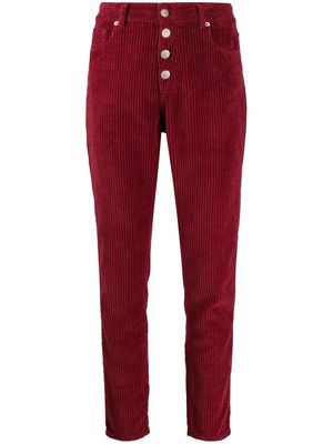IRO straight-fit corduroy trousers - Red
