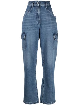 IRO tapered-leg cargo jeans - Blue