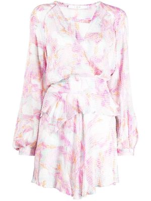 IRO textured-finish floral-print dress - Pink