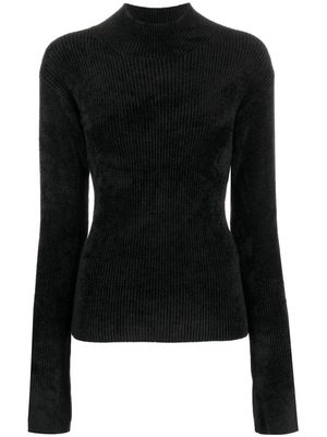 IRO tonal-pattern ribbed-knit jumper - Black