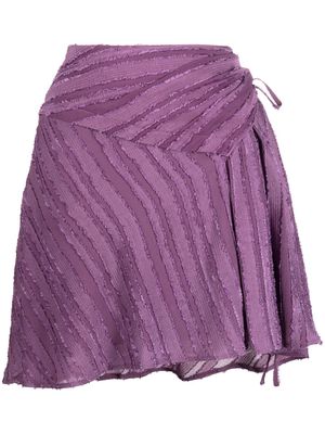 IRO tonal stripe wrap-style skirt - Purple