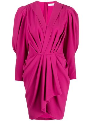IRO v-neck draped dress - Pink