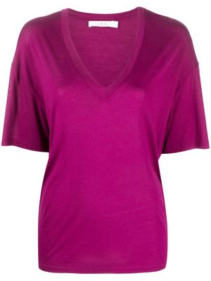 IRO V-neck drop-shoulder T-shirt - Purple
