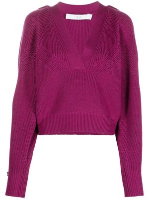 IRO V-neck knitted jumper - Purple