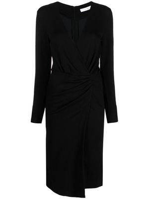 IRO V-neck long-sleeve midi dress - Black