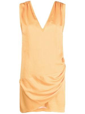 IRO V-neck sleeveless mini dress - Orange